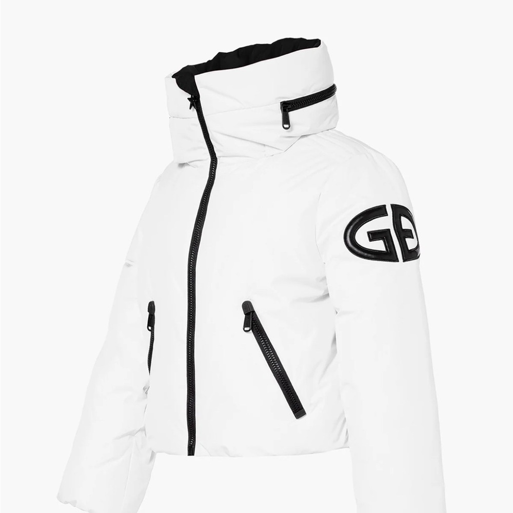 Goldbergh White Puffer Jacket with Black Accents